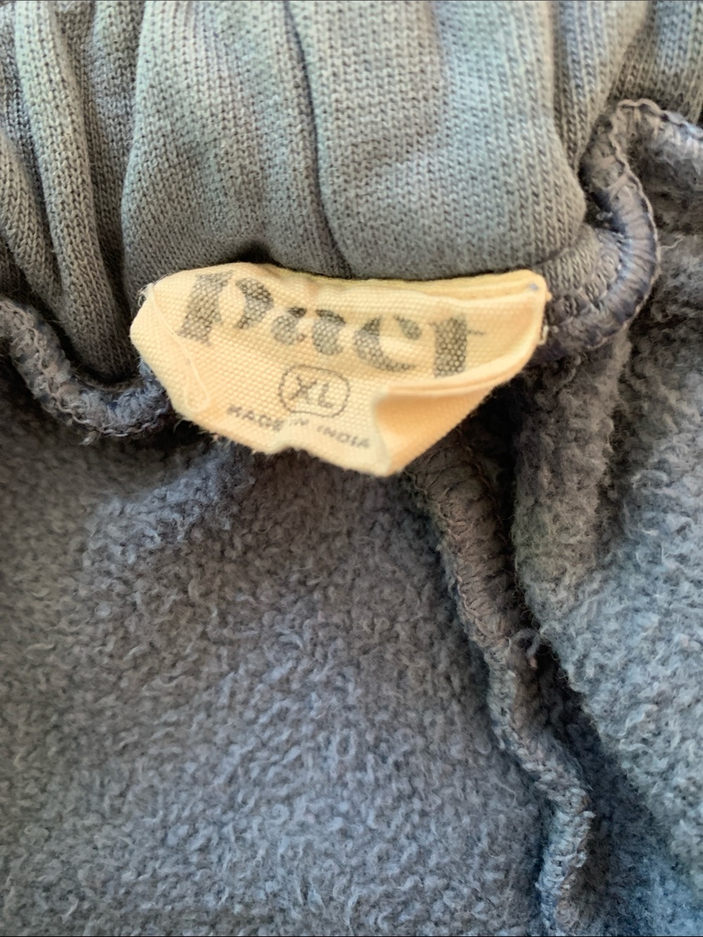 Pact Organic Cotton Brushed Fleece Sweatpants Cropped Blue Size XL - Picture 5 of 8